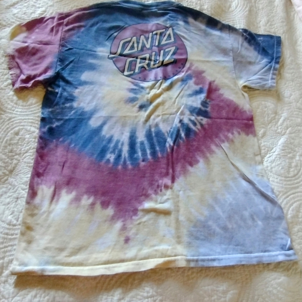 Santa Cruz Skateboard Tye Dye Short Sleeve Tee-Shirt Size M - Picture 5 of 7